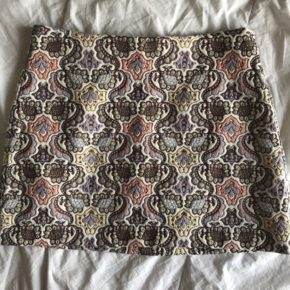 NWOT Zara Embroidered Miniskirt